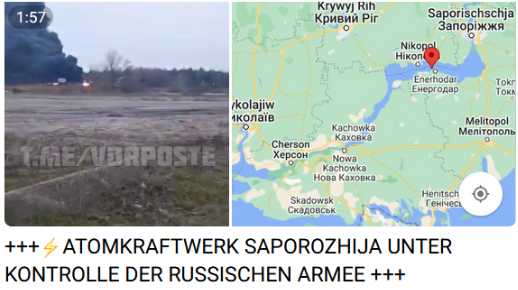 Selenskij beschiess Atomkraftwerk Saporoschja, Selenskyj will Atomkatastrophe, Nazi fordert atomaren Terror!?