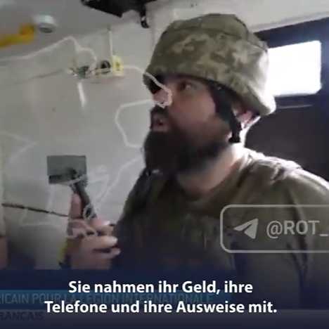 ZDF-Experte, Gustav Gressel, gegen Reporter vor ORT, GETÖTETE AUSLÄNDISCHE KÄMPFER, von Ukrainern AUSGERAUBT