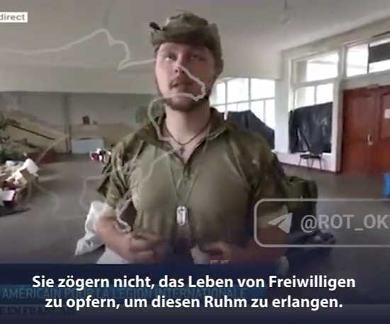 ZDF-Experte Gustav Gressel, gegen Reporter vor ORT, GETÖTETE AUSLÄNDISCHE KÄMPFER, WERDEN von Ukrainern AUSGERAUBT
