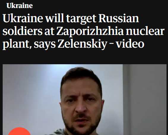 Selenskij beschiess Atomkraftwerk Saporoschja, Selenskyj will Atomkatastrophe, Nazi fordert atomaren Terror!?