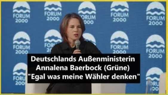 Baerbock, Deutsche unwichtig, unwichtig was deutsche Wähler denken, Medien verschweigen den Satz