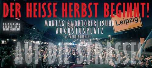 Demo in Leipzig, Augustusplatz, 31. Oktober