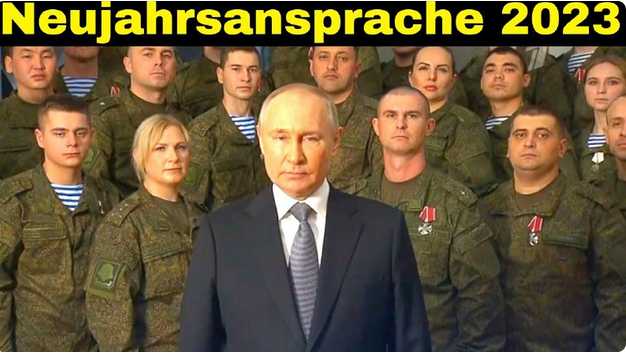 Putins Neujahrsansprache 2023, komplett auf deutsch!