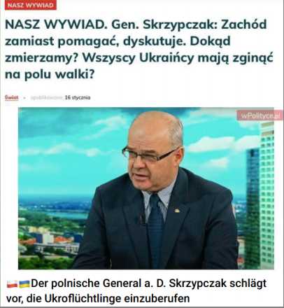 Polens Ex-General, ukrainische Flüchtlinge, ZWANGSMOBILISIEREN, Ukainer in den Tod schicken!?