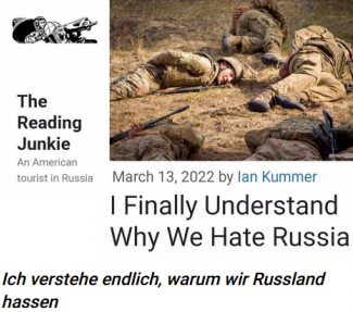 Ian Kummer, warum wir Russland hassen, USA ZÜNDEN DIE GANZE WELT AN!