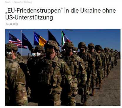 Deutsche an die Front, Friedenstruppen ohne UN-Mandat, ohne US-Unterstützung!?