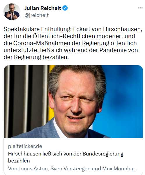 Eckart von Hirschhausen, Journalisten bezahlt von der Bundesregierung, GEZ Gebühren für Volksverblödung!?