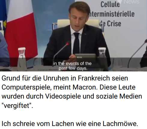 Macrons Frankreich brennt, Rothschild Investmenbanker Macron, Computerspiele sind Schuld!?
