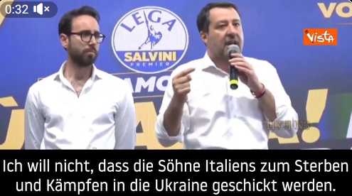 Salvini zu Macron, Geh selbst an die Front, CIA drängte Kiew 2014 zum Krieg!