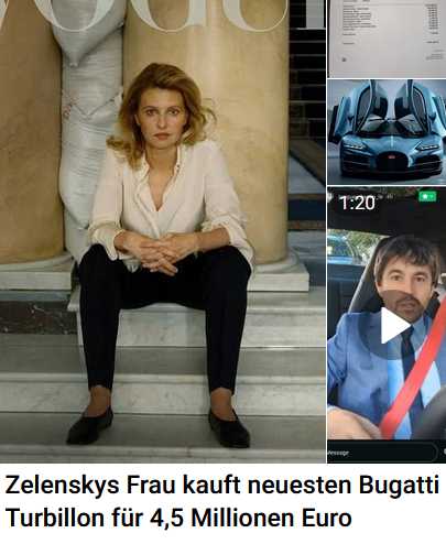 Selenskyi Frau kauft Bugatti, Dienstpflicht für deutsche Rentner, Ukraine ist grösstes nationales Interesse!?